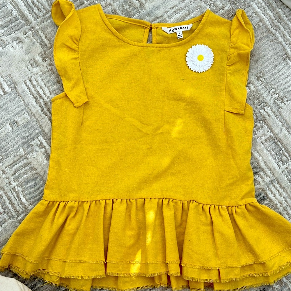 Youth girls Yellow spring/summer dress